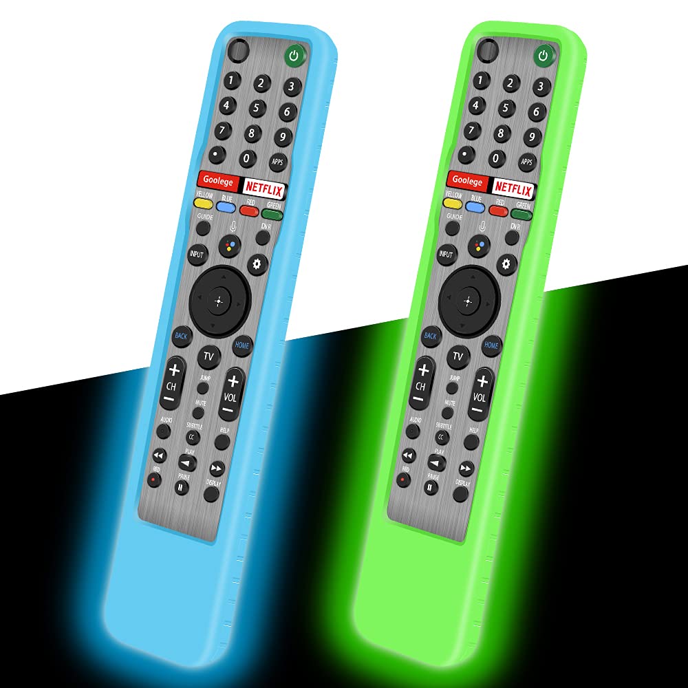 2 Pack Silicone Case for Sony RMF-TX600U RMF-TX500U Remote Control [Anti-Slip] Protective Cover for Sony RMF-TX621U RMF-TX520U Voice Remote Case