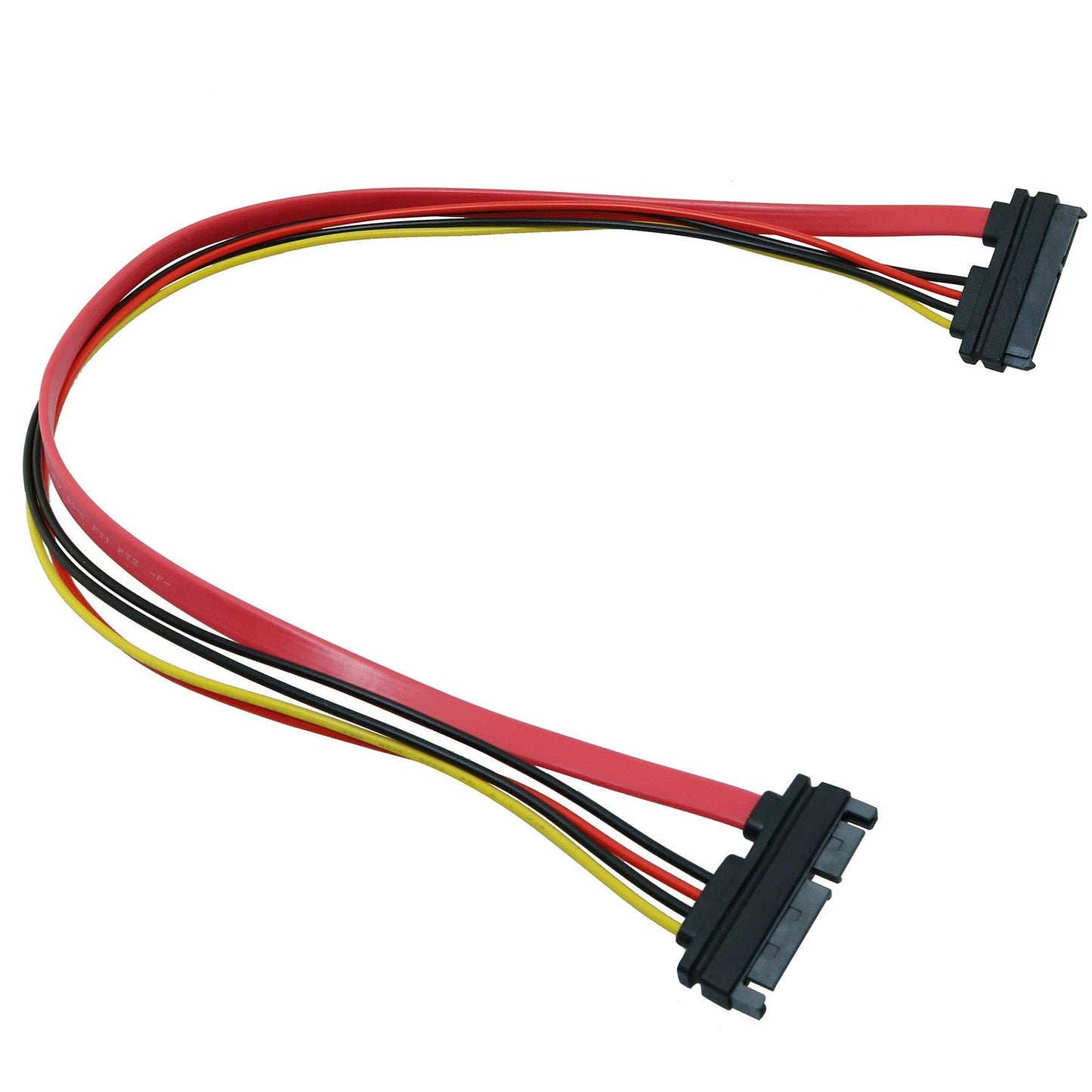 Longdex 4PCS 50cm SATA 22 Pin Female to SATA(7+15) Pin Male Data Power Combo Extension Cable