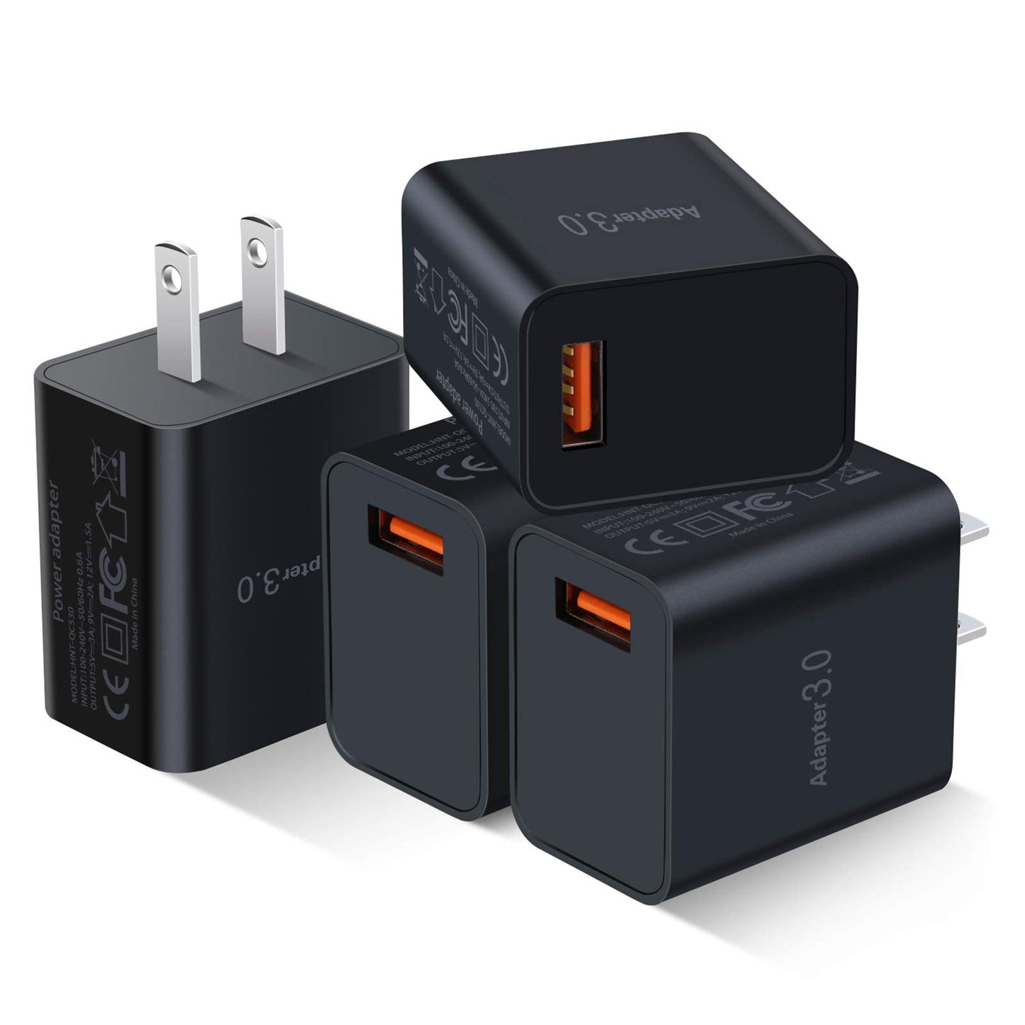 Besgoods Fast Charge 3.0 USB Wall Charger [4-Pack] 5V 3A Fast Charging Block 18W QC Power Adapter for Wireless Charger Stand, Compatible with iPhone