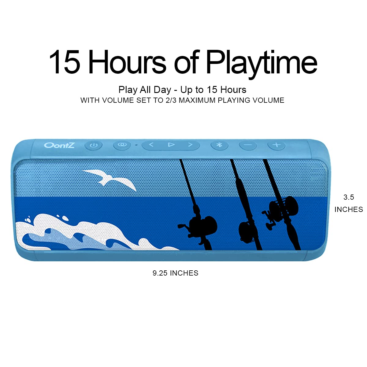 OontZ Angle 3 Pro H2O Special Edition IPX7 Waterproof Bluetooth Speaker, 21-Watts, Exceptional Sound & Bass, 100ft Wireless Range, Play Two Speakers