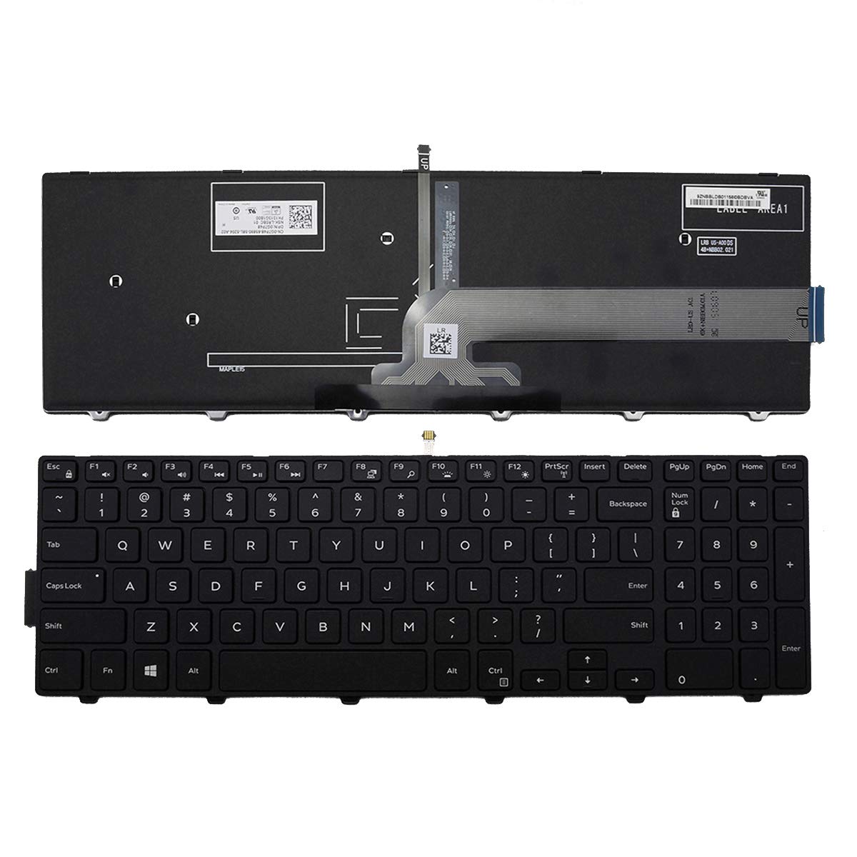 LXDDP 15-3000 5000 5547 3551 Laptop Replacement Keyboard for Backlit Dell Inspiron 15 3000 Series 3541 3542 3552 3553 3558 3559, 15 5000 Series 5542