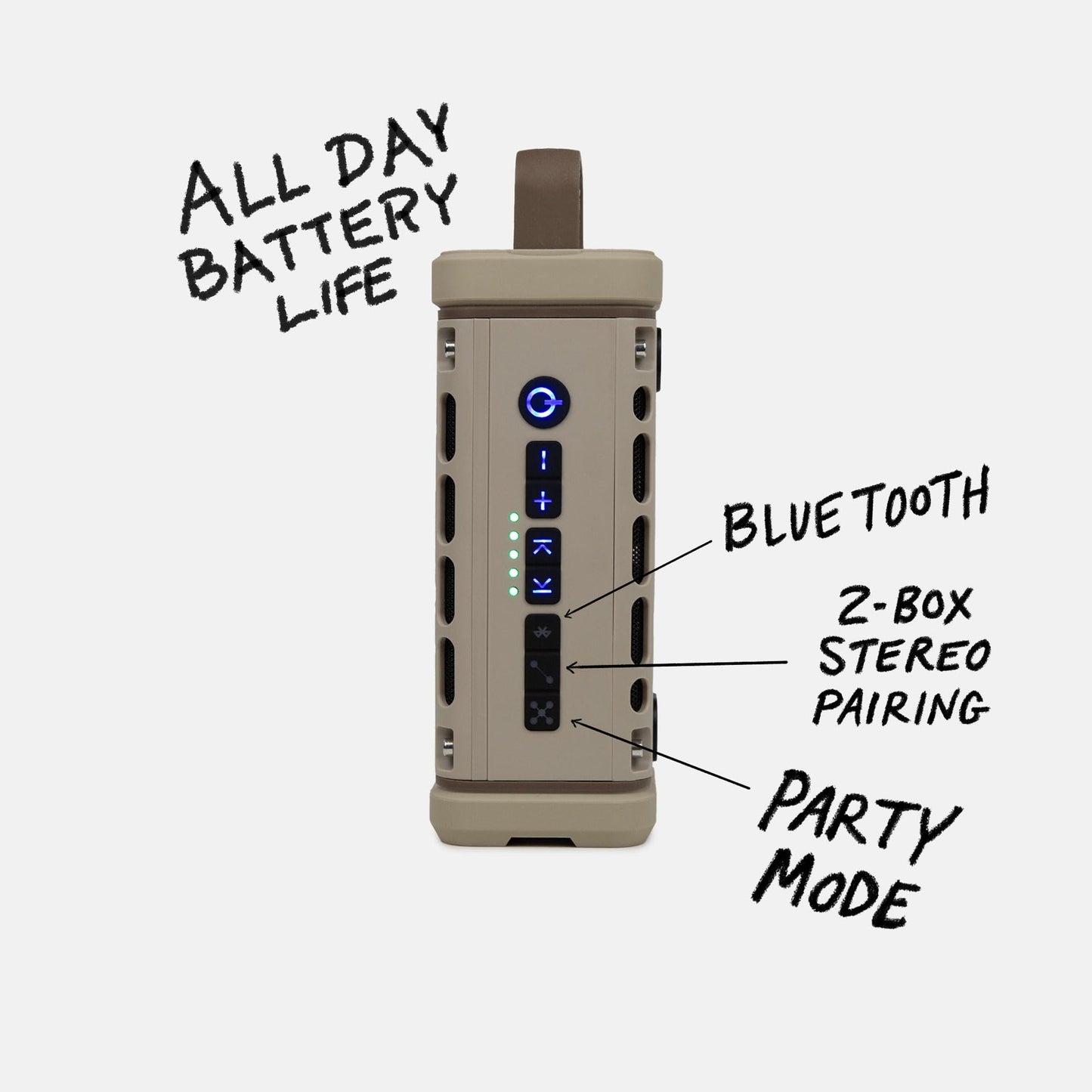Turtlebox Ranger: Loud! Outdoor Portable Bluetooth 5.4 Speaker | Rugged, Waterproof, Ultra-Portable | Plays to 105db, Deep Bass, Shockproof, Unlimited