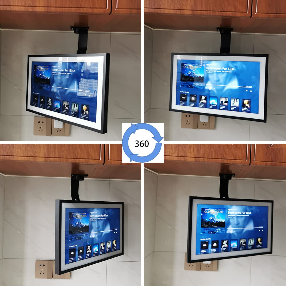 ATOPHK Under-Cabinet Mount? for Ech_ooo Show 15?Keeps Echo Off the Counter and Turns Side to Side?Ceiling or Under-Cabinet Mount Black 026-01