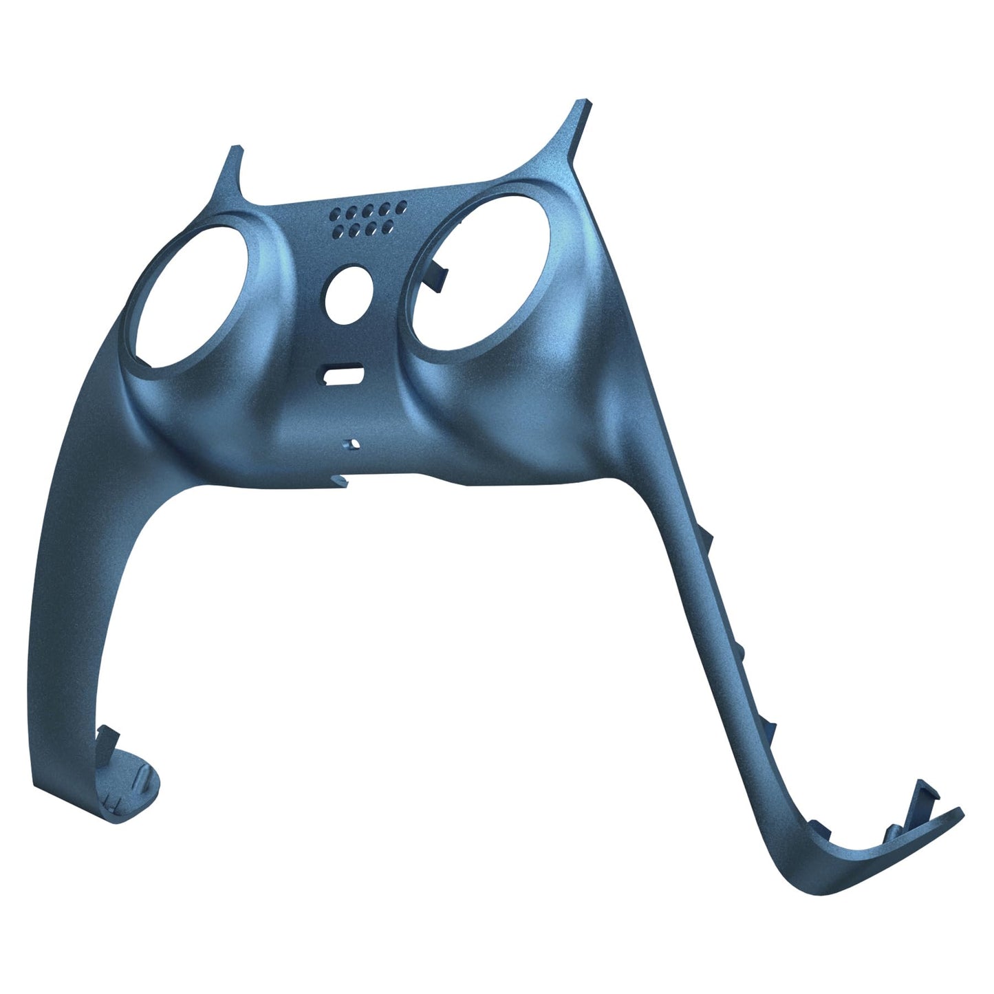 eXtremeRate Metallic Regal Blue Decorative Trim Shell Compatible with p s 5 Controller, DIY Replacement Clip Shell, Custom Plates Cover Compatible