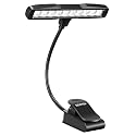 Kootek Music Stand Light, Eye Caring Clip-on Piano Lamp, 360° Flexible Gooseneck Adjustable Brightness USB Rechargeable for Sheet, Book Reading
