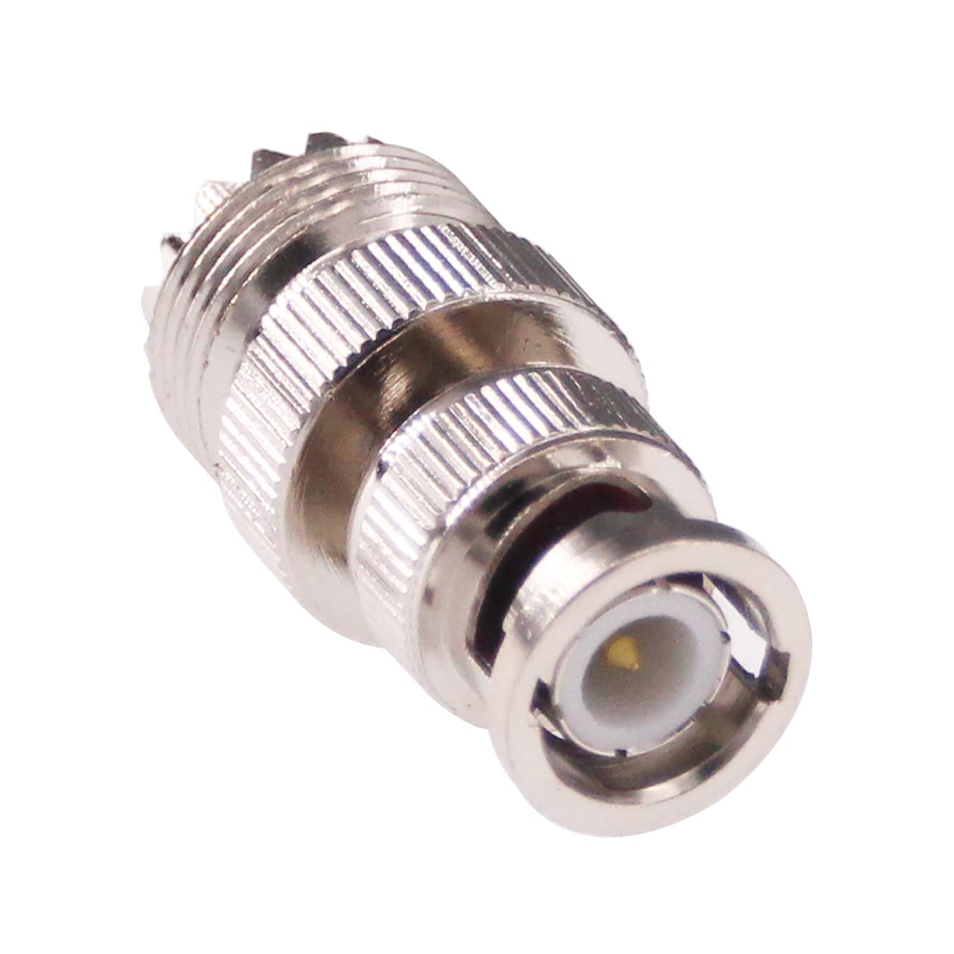 RFaha 2pcs BNC Male to UHF Female SO-239 SO239 RF Coax Adapter BNC to UHF Coaxial Connector Adapter(F37-2)
