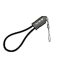 Delfy USB-C to USB-C Keychain Short Cable - 8 Inch Braided Emergency Charger with Zinc Alloy Metal Housing - Compact USB-C Cable for MacBook, iPhone