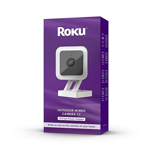 Roku CW2000R Smart Home Outdoor Wired Camera SE Security Camera w/Motion & Sound Detection (Renewed)