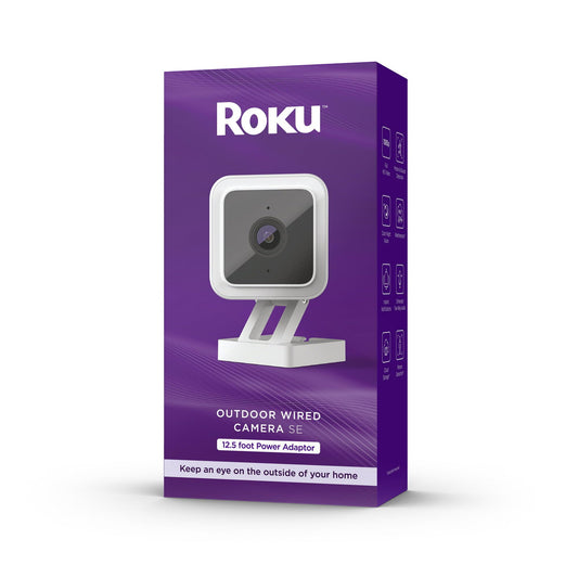Roku CW2000R Smart Home Outdoor Wired Camera SE Security Camera w/Motion & Sound Detection (Renewed)