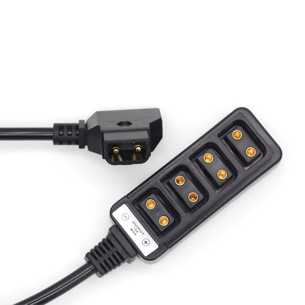 SZJELEN D-tap to Dtap Splitter Female P-tap Splitter Coiled Adapter Cable for Photography Power/Anton Bauer V-Mount Battery (Spring Line)