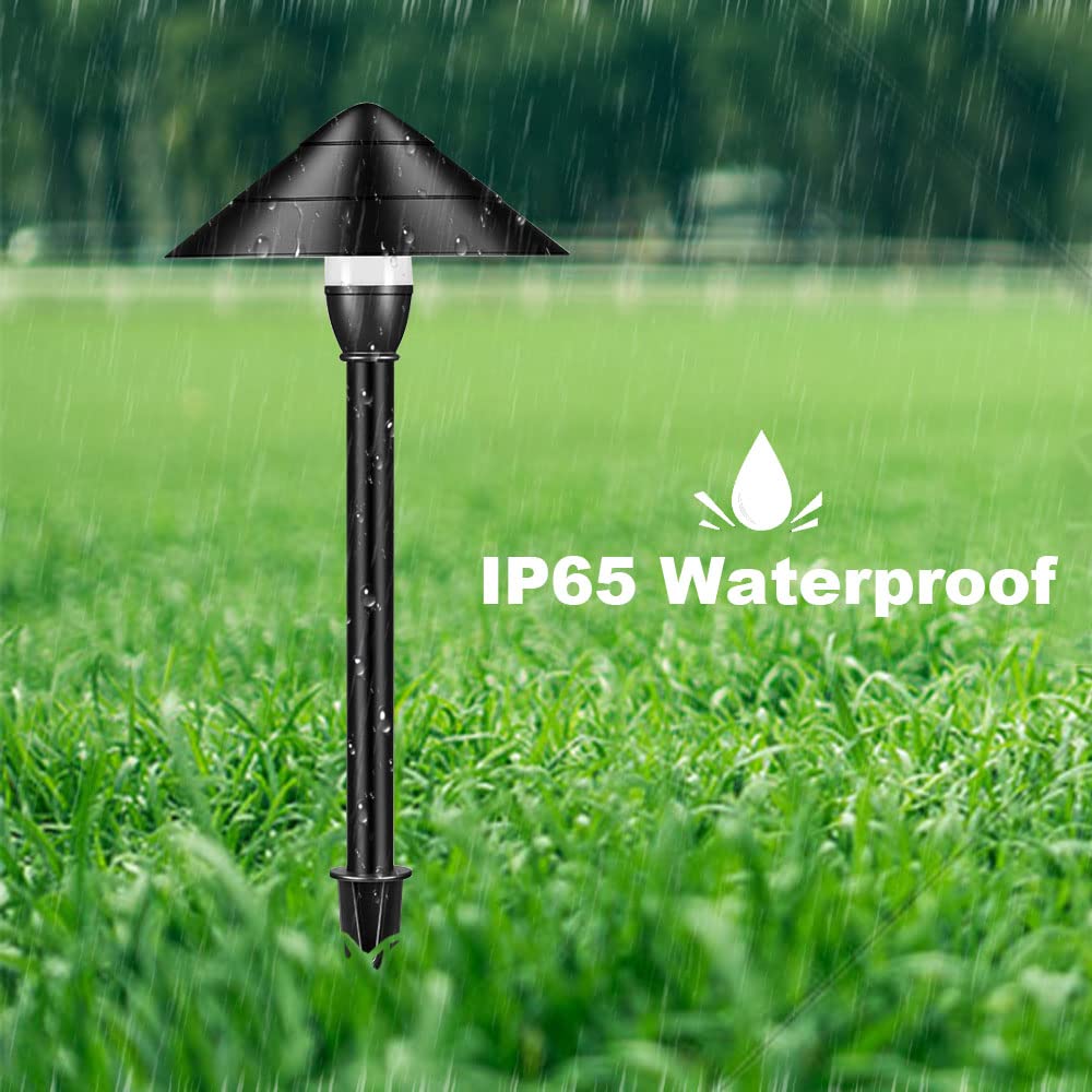 Gardenients Low Voltage Landscape Lights - Aluminum Outdoor Waterproof 12V 3W 3000K Warm-White Light (4-Pack)