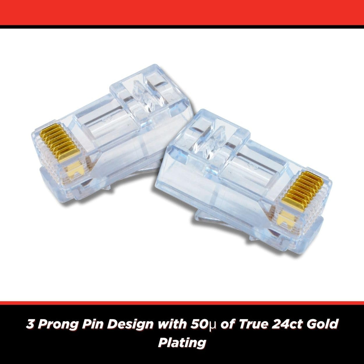 Simply45 Cat5e RJ45 Modular Plugs 8P8C, 100 Pack