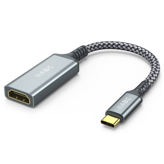 IIABC USB C to HDMI Adapter, USB Type-C to HDMI 4K Adapter Compatible with iPhone 15 16 Pro Max, MacBook Pro/Air 2023, IPad Pro, iMac, Galaxy S23