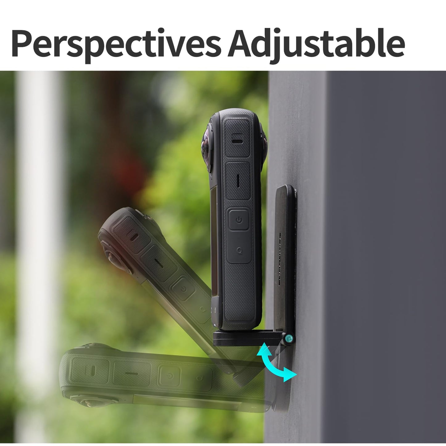 Fergio Magnetic Foldable Quick-Release Mount Adapter for Insta360 X5/X4 - L-Shaped Horizontal/Vertical Bracket Accessory
