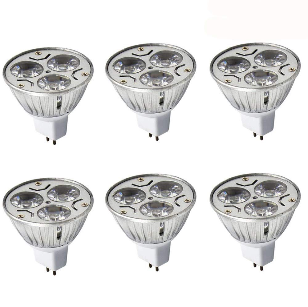 MR16 3W LED Bulbs MR16 3W 12V Warm White 2700K Not Dimmable 60 Degree Beam Angle LED Spotlight Bulbs for Landscape Recessed Lighting,35W Halogen Bulbs