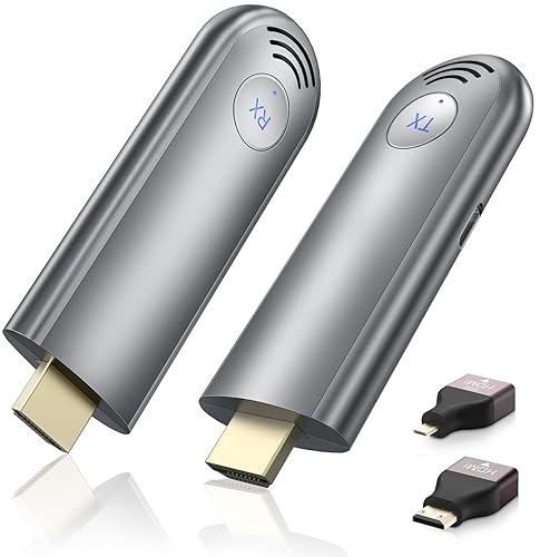TPUFO Wireless HDMI Transmitter and Receiver, Plug & Play Portable 2.4G/5G Wireless HDMI Extender Kit for Streaming Video and Audio to Monitor from