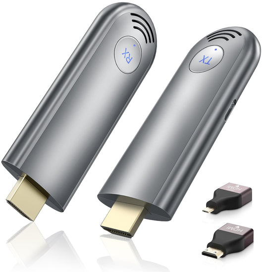 TPUFO Wireless HDMI Transmitter and Receiver, Plug & Play Portable 2.4G/5G Wireless HDMI Extender Kit for Streaming Video and Audio to Monitor from