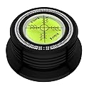 Viborg LP628B Record Weight Stabilizer, Turntable Level and Strobe Scale All-in-one, 280G LP Disc Stabilizer Vinyl Clamp for Phonograph (60Hz, Black)