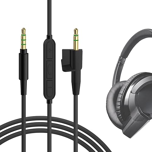 GEEKRIA Audio Cable with Mic Compatible with Bose Around-Ear AE2, AE2i, AE2w Cable, 2.5mm Aux Replacement Stereo Cord with Inline Microphone…
