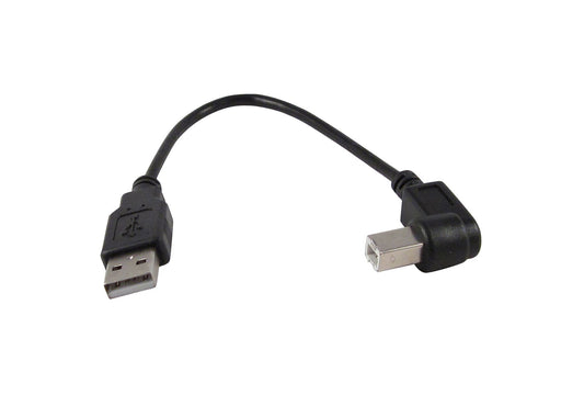 YCS basics Black 6 Inch USB 2.0 High Speed Printer/Scanner Right Angle Cable