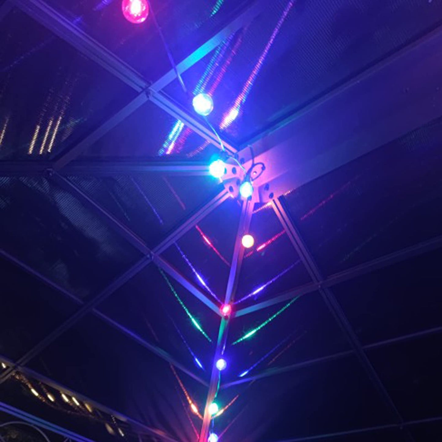 G40 Light Bulbs Replacement Purple 1W Shatterproof Plastic LED Globe Bulbs G40 LED String Lights Replacement Bulb E12/C7 Candelabra Base for Indoor
