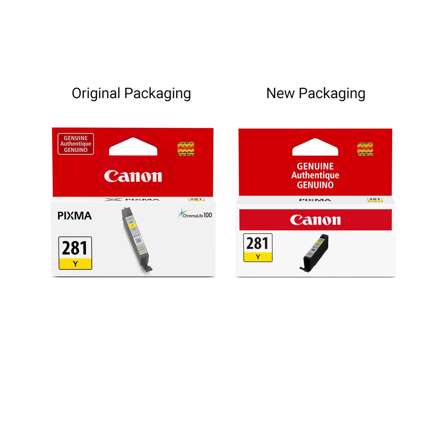 Canon CLI-281Genuine Yellow Ink Tank, Compatible with TR8520, TS9120,TS8120, TS6120, TS9521C/a, TS9520/a, TS8220, TS6220, TS8320, TS6320, TS702/a,
