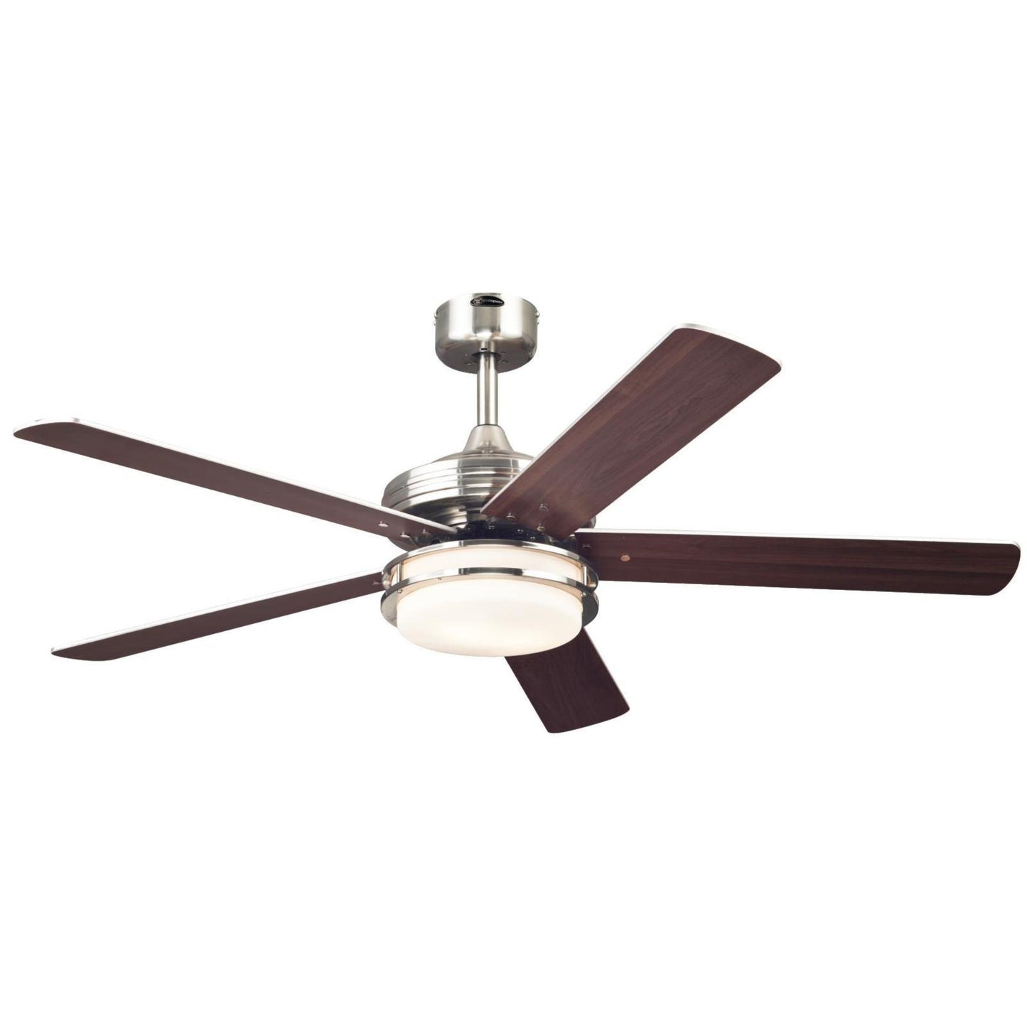 Westinghouse Castle LED Ceiling Fan with Light, 52-Inch, Brushed Nickel