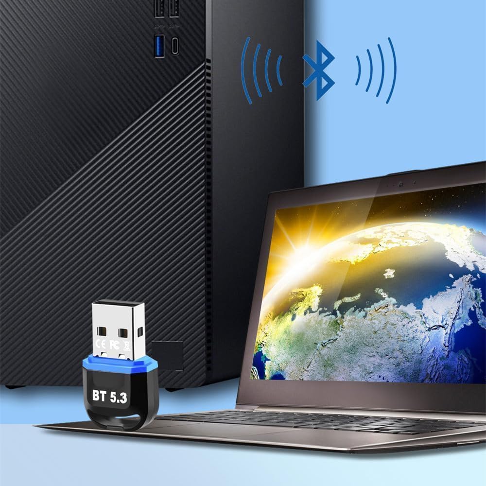 Bluetooth dongle Bluetooth USB Stick, Bluetooth 5.3 Adapter for PC, Laptop, Desktop