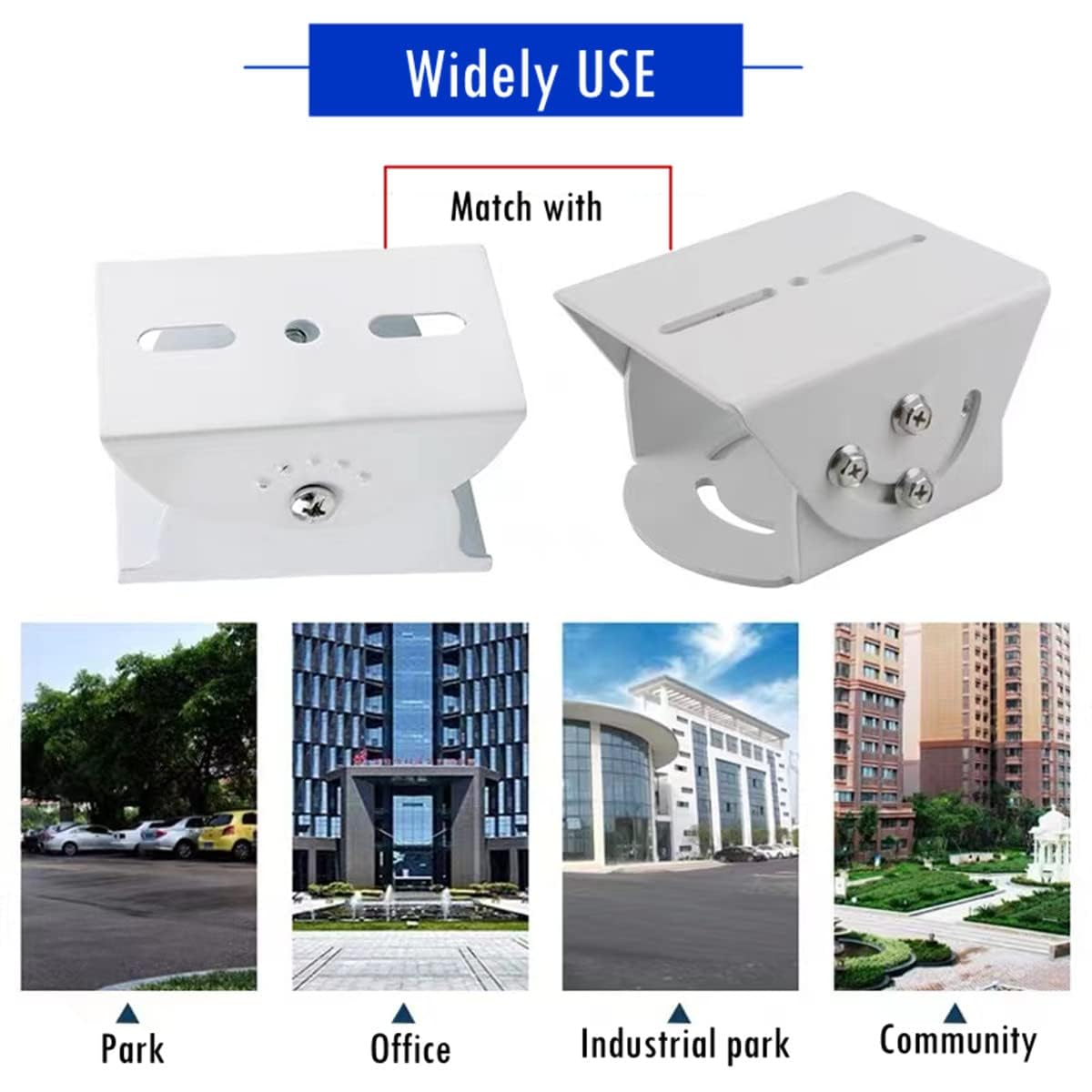 GledeYeTec 2-Set CCTV Security Camera Universal Pole Mounting Mount Bracket Adapter,Duckbill 2D Joint Connector Video Surveillance Camera Mounts