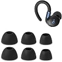 Geiomoo Silicone Ear Tips for Anker Soundcore Sport X20, Replacement Eartips Earbuds Earpads (Black, L/M/S)