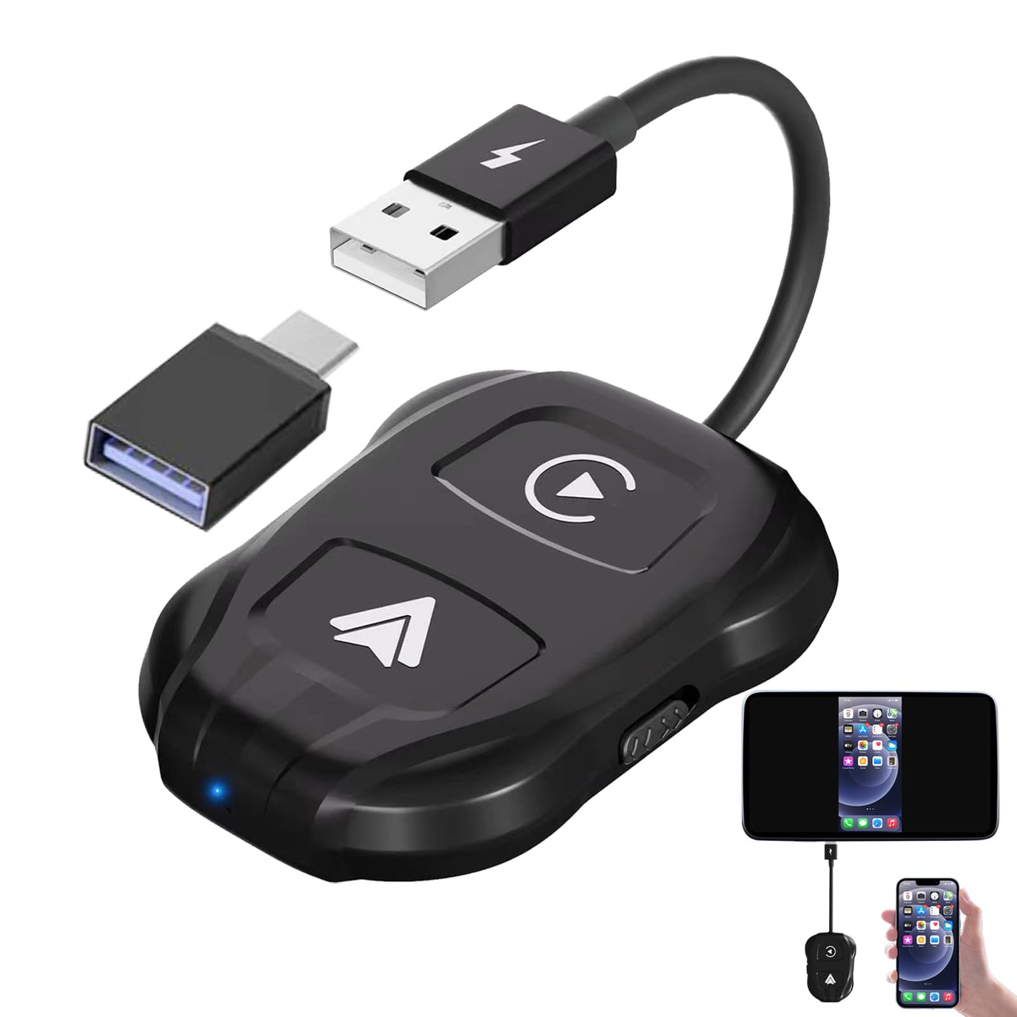 USB WiFi Adapter, Seamless Blue Tooth Connection, Wireless Dual System Internet Adapter for Laptops, Desktops, Smart TVs and Car Auto Systems