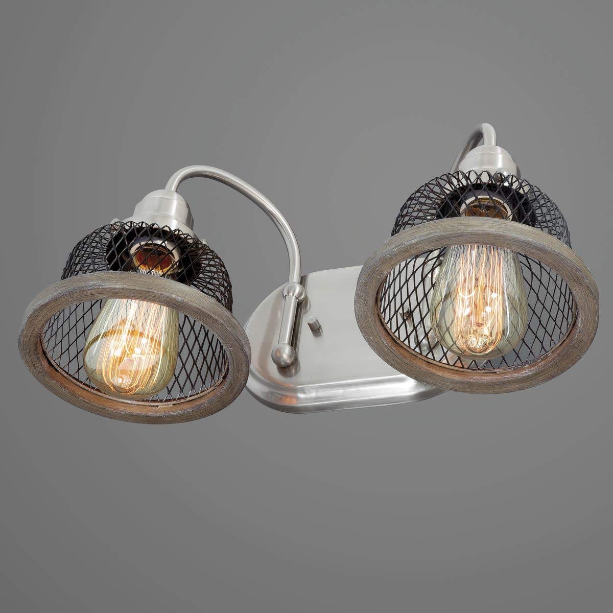 Progress Lighting P300043-009 Tilley Two-Light Bath and Vanity, Brushed Nickel