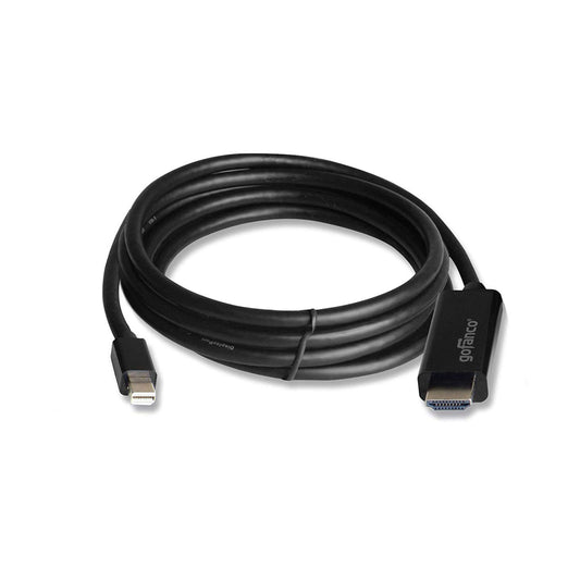 gofanco® Mini DisplayPort to HDMI Cable (Thunderbolt 2 Compatible) Gold Plated 6 Feet Male to Male M/M for MacBook, Surface, Chromebook, Dell, HP