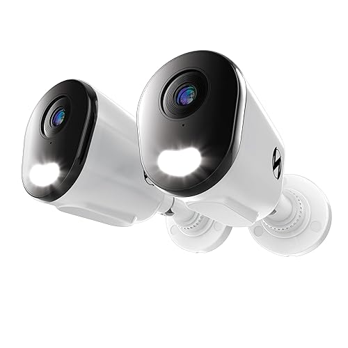 Night Owl Add On Wired IP 4K HD Indoor/Outdoor Deterrence Cameras with 2-Way Audio (2 Pack)