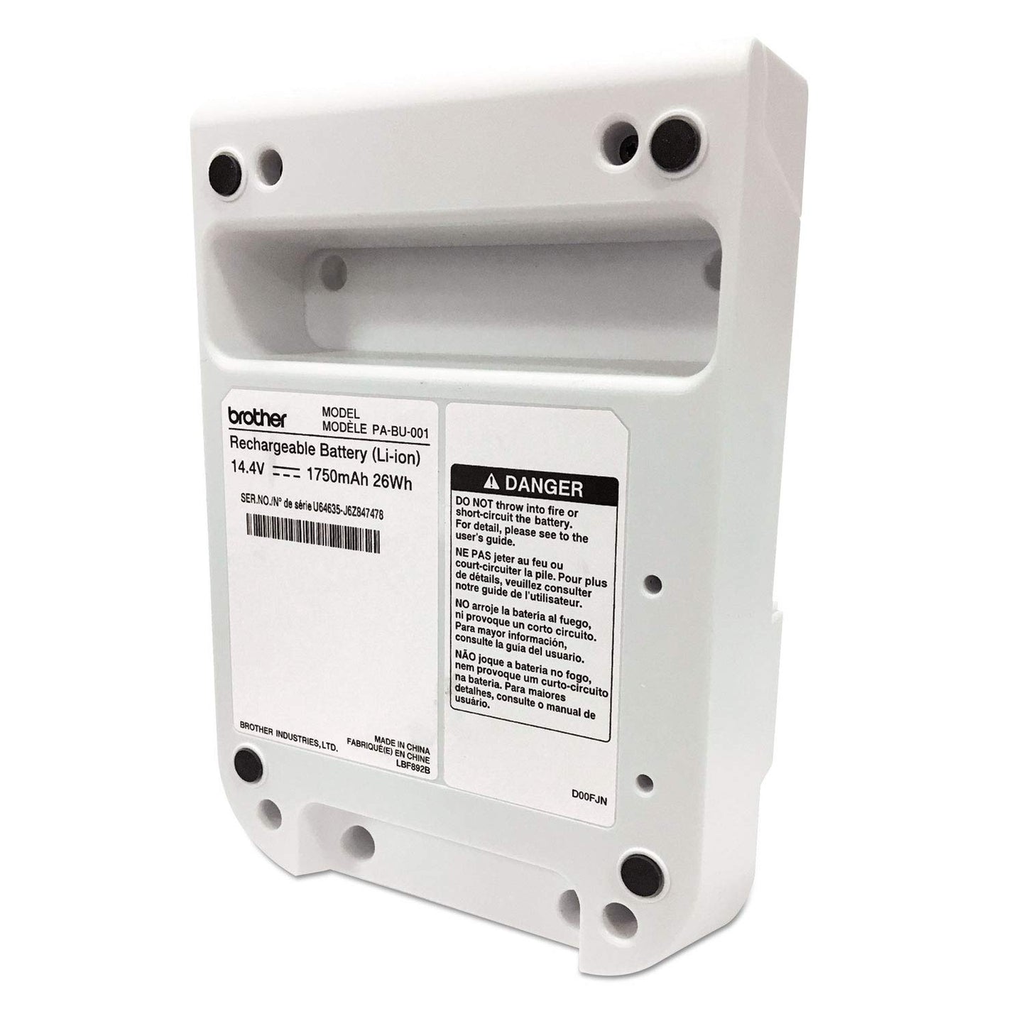 Brother Printer Small Rechargeable Li-Ion Battery (PABU001)