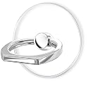TACOMEGE Clear Cell Phone Grips Holder, Transparent Finger Ring Kickstand for Smartphone Tablet Case Accessories(Round)(1)
