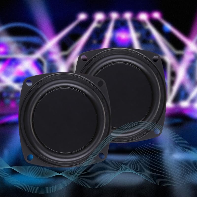 2 Pack 2"/3"/4" 52mm 78mm 105mm Woofer Vibrating Membrane Iron Rubber Vibration Diaphragm Plate Replacement Passive Radiator Film Bass Speaker