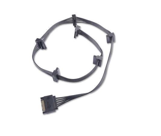ELFJMZP SATA 15PIN Male to 6 SATA 15 Pin Female Power Splitter 1 to 6 Serial ATA Powered Expansion Cable for PC/NAS/Server SSD/HDD, DVD/CD-ROM - 28.3