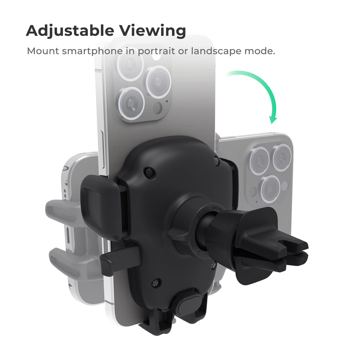 iOttie Easy One Touch Signature Air Vent & Flush Mount Combo - Universal Car Mount Phone Holder for iPhone, Google, Samsung, Moto, LG, and all other