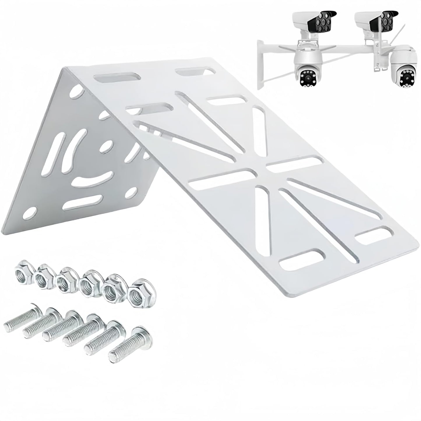 FINXRoll L-Shape Dome Camera Wall Bracket,Universal Wall Ceiling Mount Bracket Adapter Mount Extension Support for Security CCTV Hikvision Dome