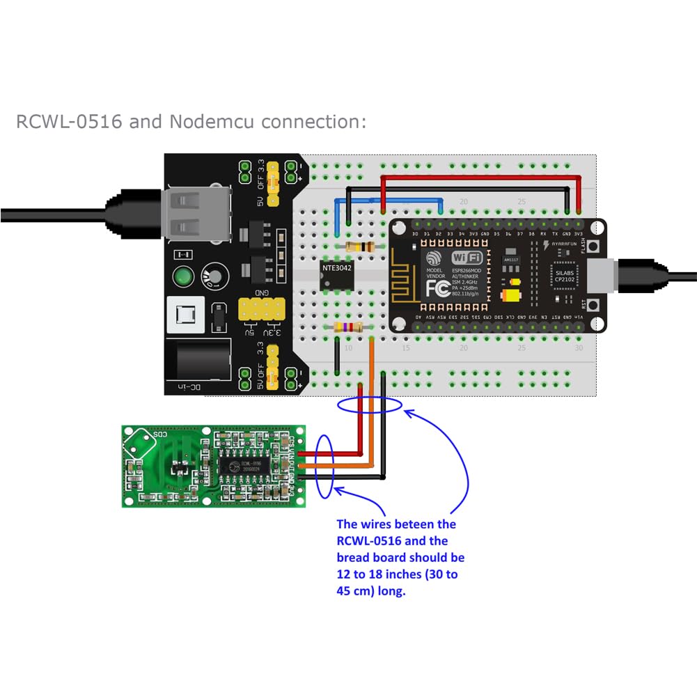 Stemedu 5PCS RCWL-0516 Motion Detection Sensor, Microwave Radar Sensor Switch Module for Arduino ESP8266 Nodemcu Wemos for Animals Detector, Detection