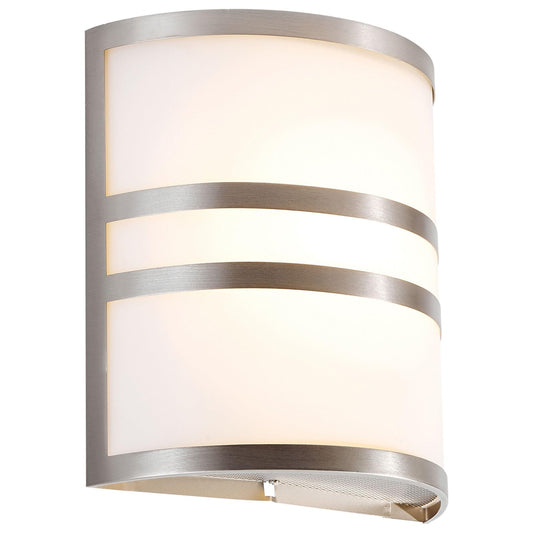 Access Lighting 20440-BS/OPL Artemis ADA Dual Band Wall Fixture, Brushed Steel Finish with Opal Glass Shade