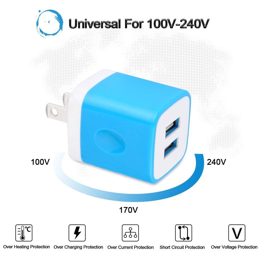 Plug USB Wall Adapter,USB Charger Box Fast Charging Block Cube,5V/2.1A Universal Power Adapter Travel Brick Base Compatible for Samusng Galaxy S26