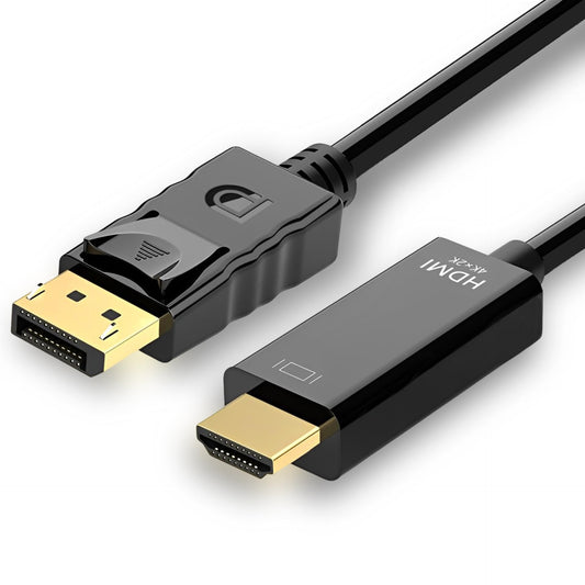4K 60Hz Displayport to HDMI Cable 6ft, NOT HDMI to Displayport Adapter, Display Port to HDMI Cable 6feet for Dell Lenovo HP Laptop Desktop PC Monitor