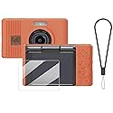 TUOOUT Silicone Protective case for Kodak Pixpro C1 Digital Cameras, with Screen Protector and Lanyard, for Kodak Pixpro C1 Accessories -(Khaki)