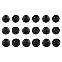 NANLANFAN Replacement Silicone Ear Tips for bmani T16 / occiam T17 / TOZO T6 / TOZO T10 / TONEMAC N18 Earbuds, 9 Pairs (S/M/L, Black)