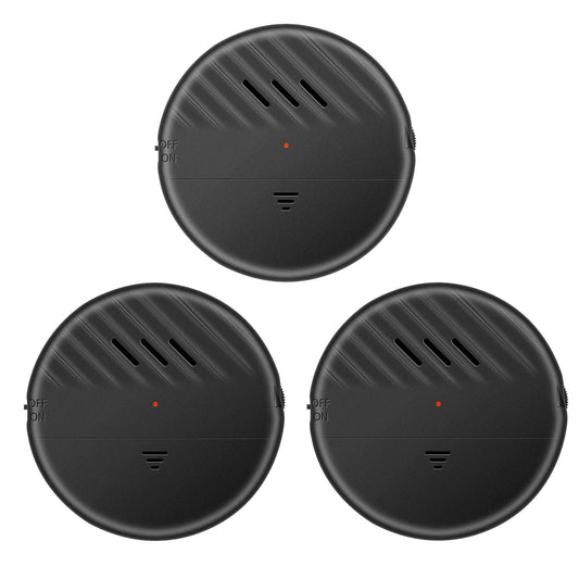 EverNary Window Vibration Alarm,3Pack 125dB Loud Ultra-Slim Anti-Theft Alarm for Door and Window Glass Break Sensor Alert with Adjustable Sensitivity