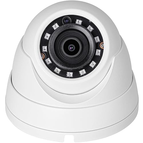 OHBET DahuaSecurity 4MP PoE IP Turret Camera with 12 IR LED, IP Security Camera Outdoor Indoor Night Vision IP67 Waterproof 2.8mm Wide Angle Lens Full