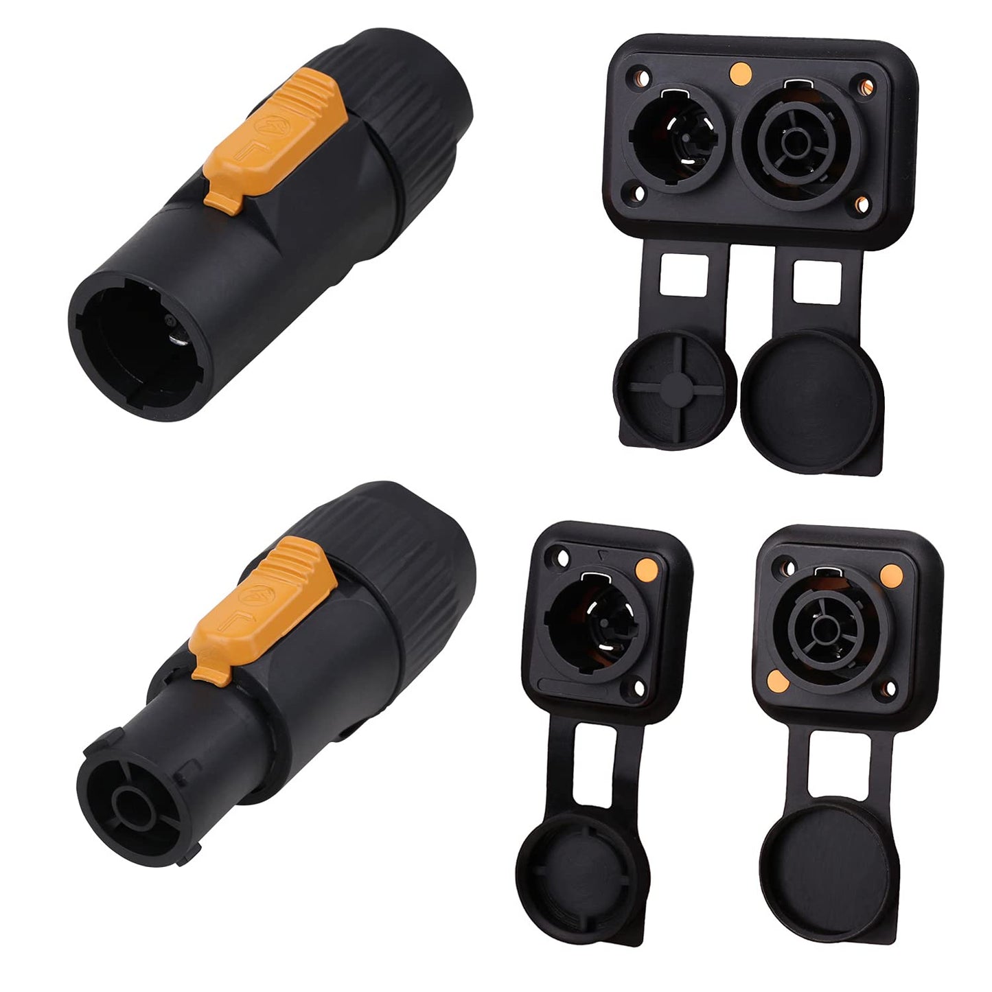 BESCOOS Toronce PowerCon True Waterproof Locking PowerCon 20A Outdoor Protection IP65 Chassis Connectors (SAC3MX_1 Pack)