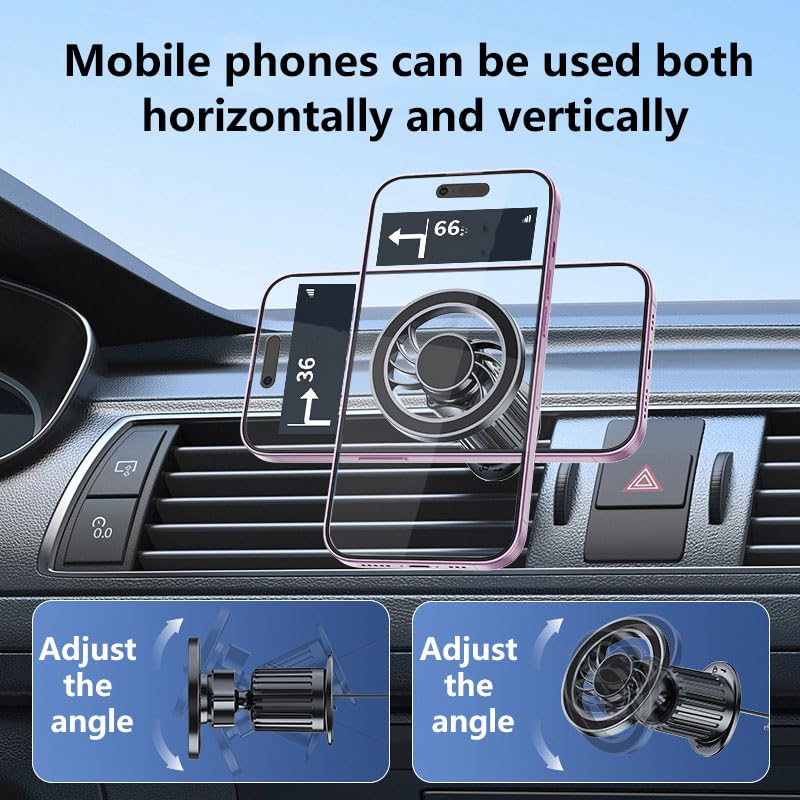 for MagSafe Car Mount [Windshield + Vent + Dashboard] 2-in-1 Magnetic Phone Holder for Car, Ultra-Strong Magnetism 360° Rotation, Fits for iPhone 17